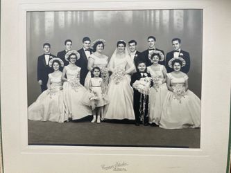 📸 👰🏻‍♀️VINTAGE  Mid-Century Wedding Party Portrait • Original Studio Photograph👰🏻‍♀️📸