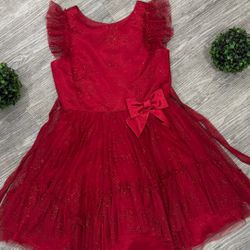 Red Girls Glittery  Dress