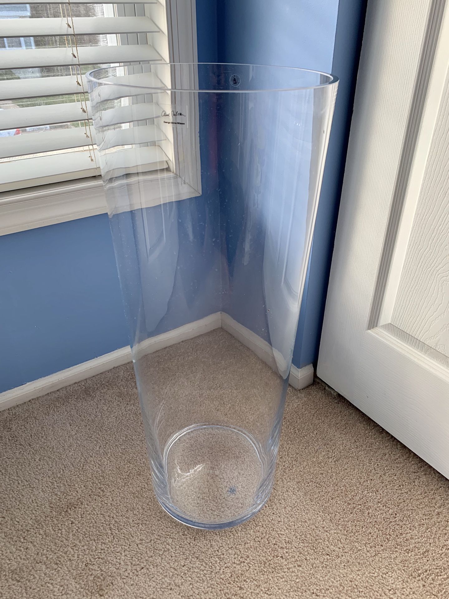 Pottery Barn Glass Vase, Made in Portugal