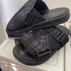 Kappa Black And Grey Slides 