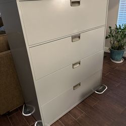 4 drawer Lateral filing cabinet -  Gray