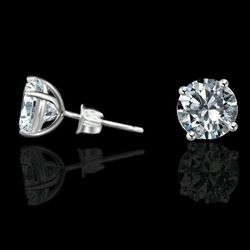 2ct Simulated Diamond-diamond Veneer Stud Sterling Silver Earrings 635E200
