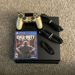 PS4 w/ Controller, Cords and BO3