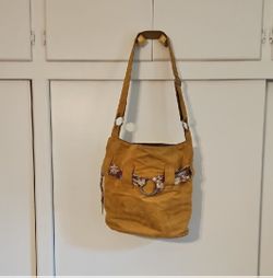 Janine Marie Suede Shoulder Bag