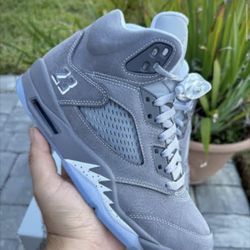 Jordan 5 Wolf Grey Size 9 Ds In Hand 