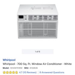  Whirlpool 700-sq ft Window Air Conditioner (115-Volt; 15000-BTU) ENERGY STAR