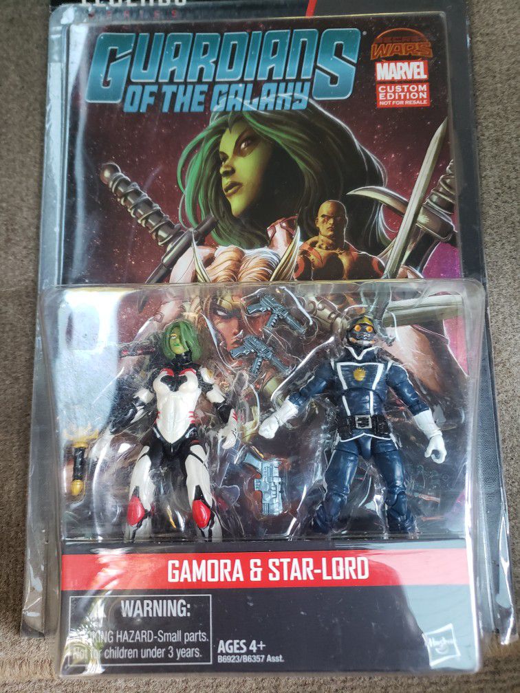 New Guardians Of The Galaxy Gamora & Star Lord Avenger Figures