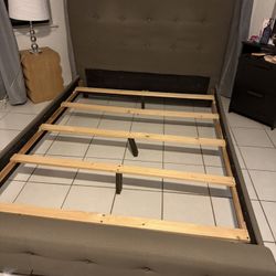 Queen Bed Gray Bed Frame