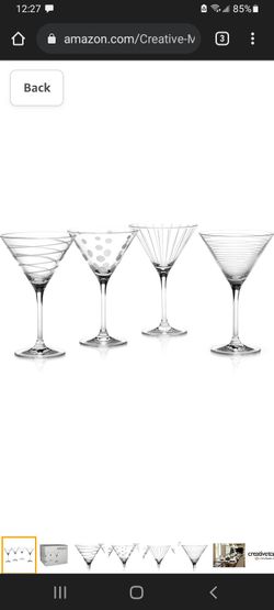Set Of 4 Mikasa Martini Glasses Never Used 