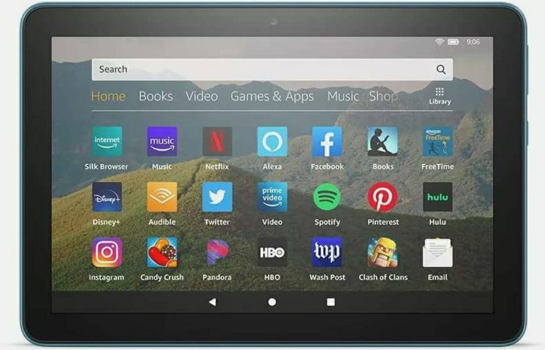 Amazon Fire tablet HD 8" color Twilight Blue edition, 32 GB, 2020.