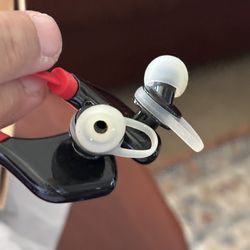 s5 Red Wireless Bluetooth Headphones Corded LIKE NEW