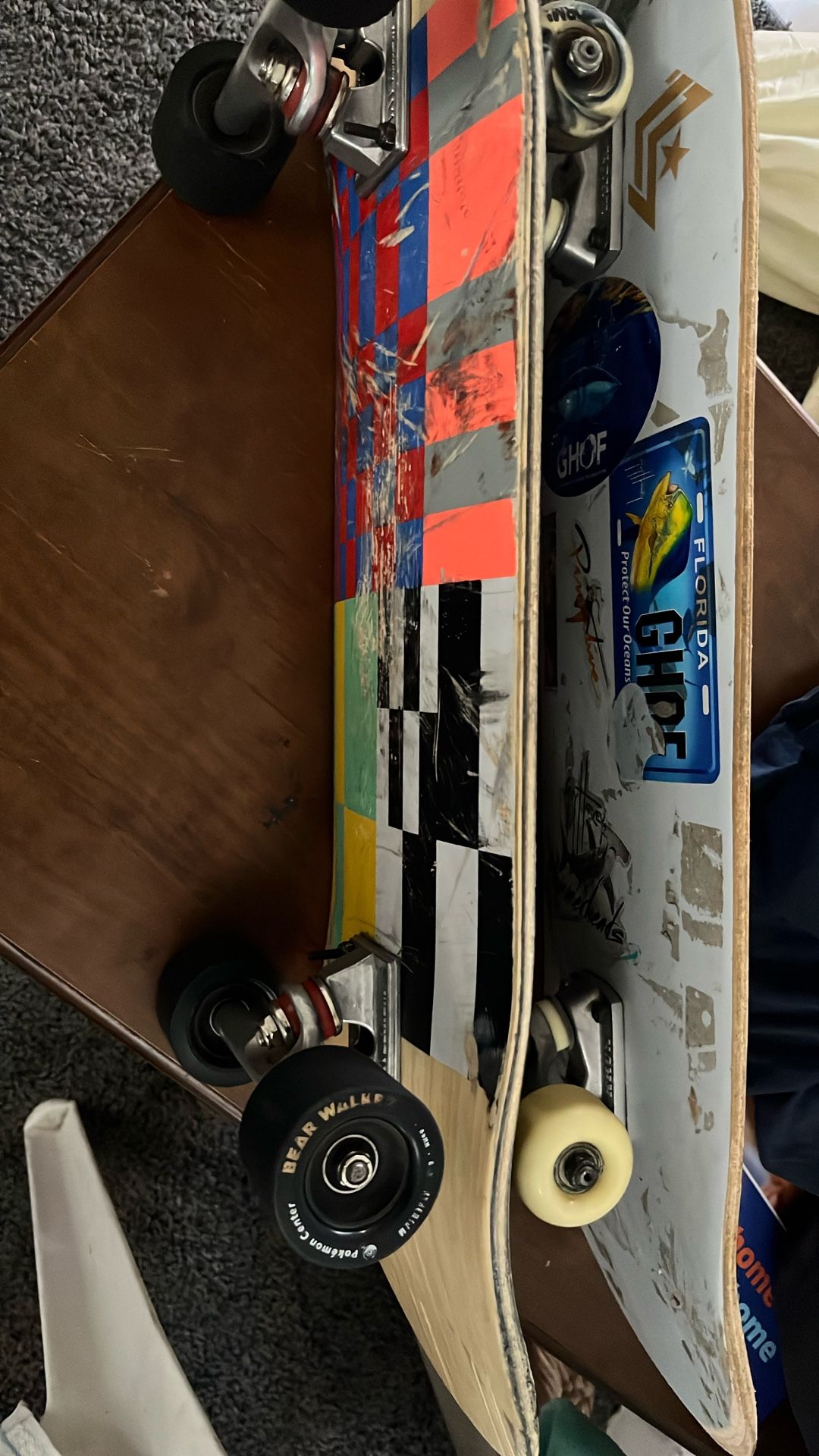 2 Skate Boards One Thrasher One With Bamboo Wood