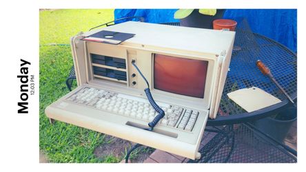 Vintage Portable Computer with CRT Display
