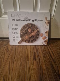 Wood Deviled egg platter