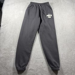 White Fox Sweatpants Women’s XS Gray Vol.3 Logo Joggers Fleece Loungewear #2387