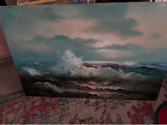Vintage ocean painting