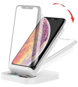 BEACOO Wireless Charger, Adjustable Wireless Charging Stand 7.5W Compatible iPhone Xs MAX/XR/XS/X/8/New AirPods, 10W Compatible Galaxy S10/S10 Plus/S