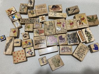 40 Wood Stamps