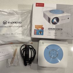 VANKYO Leisure E30TB 1080P HD Wi-Fi Projector w/ 120” Screen
