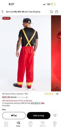 Mens firefighter costume
