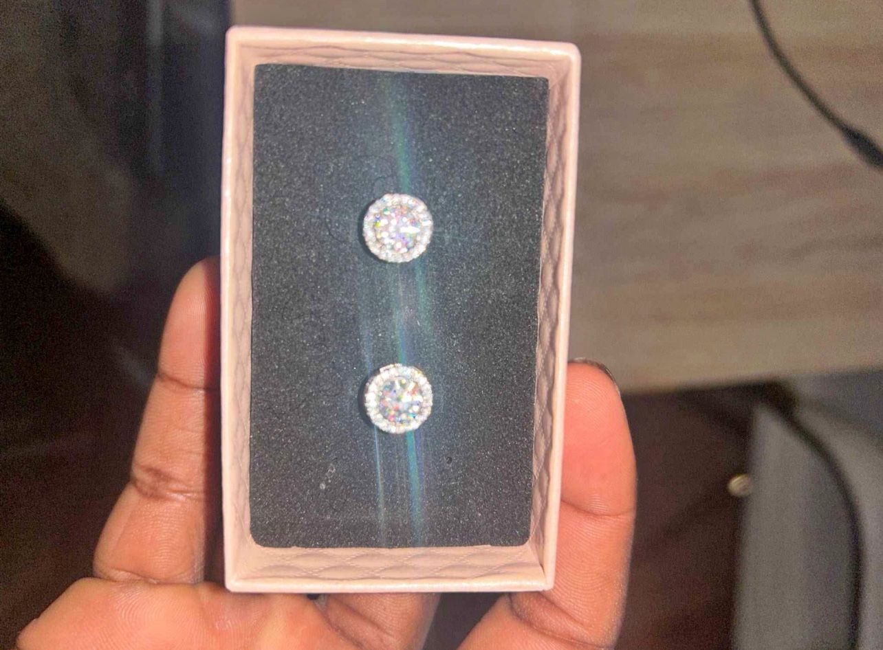 Vvs1 Diamond Halo Earrings