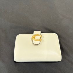 coach tabby wallet white/ gold
