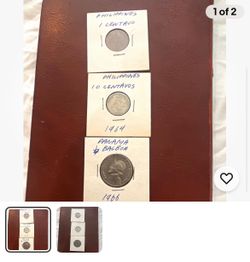 Philippines & Panama Vintage Coin Lot of 3