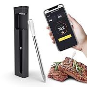 Wireless Smart Meat Thermometer - Digital Food Meat Thermometer up to 500Ft Remote Range with Bluetooth 5.2 - Thin Probe, for Grill Oven BBQ Smoker Ro