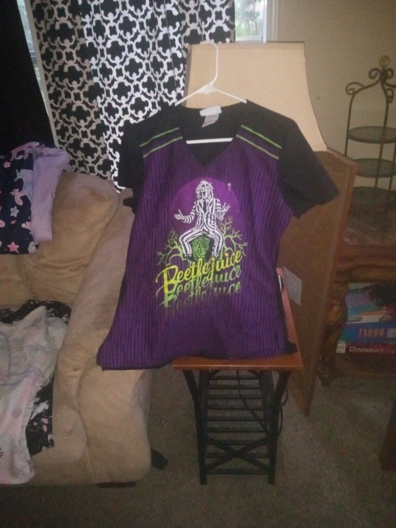Beetlejuice Scrub Top