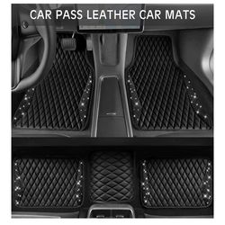 CAR PASS Bling Leather Shining Diamond Floor Mats