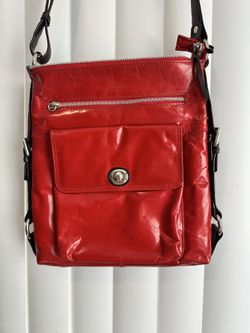 Nino Bossi Small/Medium Red Front Pocket Crossbody Purse