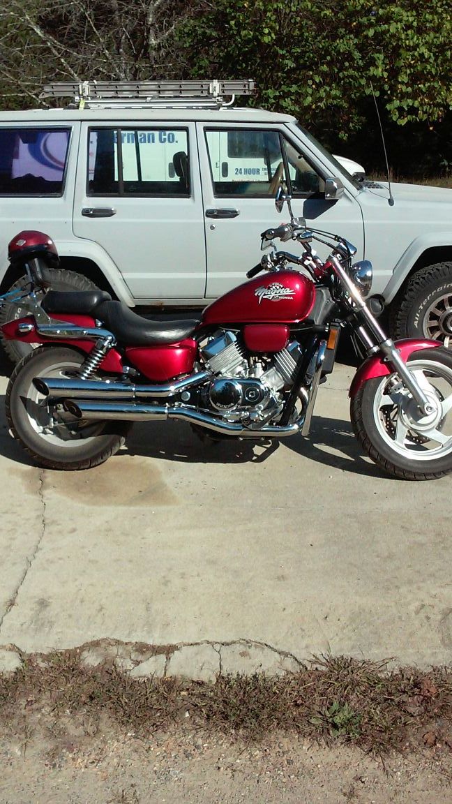 95 v four 750 Honda Magna 14480 miles great shape new inspection new chain and sprockets New tires