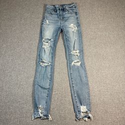 American Eagle Skinny Jeans Distressed High Rise Jegging