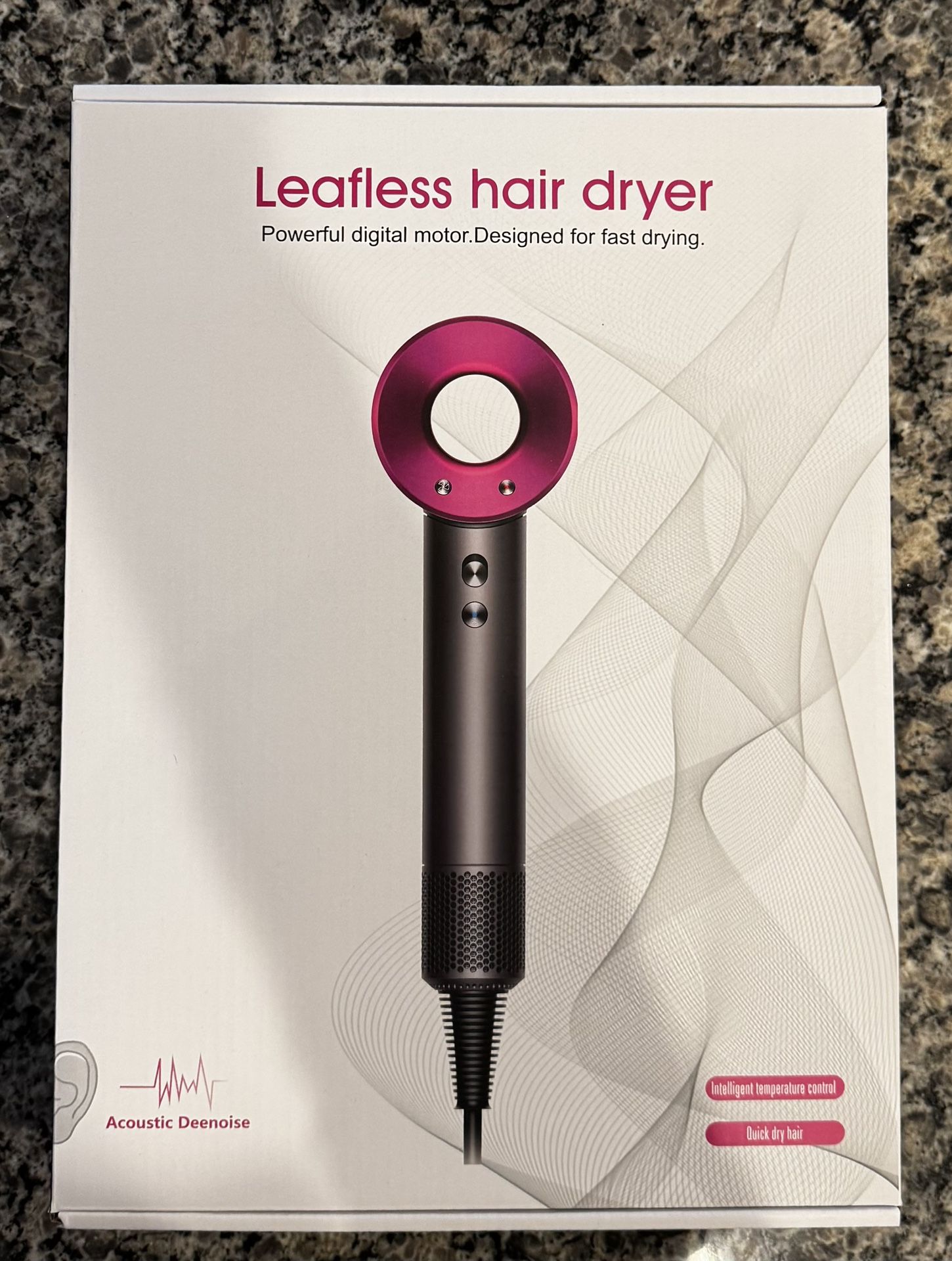 Advanced High Speed Hair Dryer (Leafless) 5 Nozzles & Wall Stand-Available In Red, Silver Or Pink Color