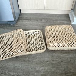 Ikea Woven Bamboo Storage Box With Lid