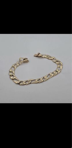 Unique 14K Karat Yellow Gold  Link Chain Bracelet 8.5”