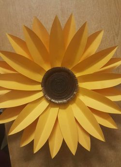Hand made paper sunflowers