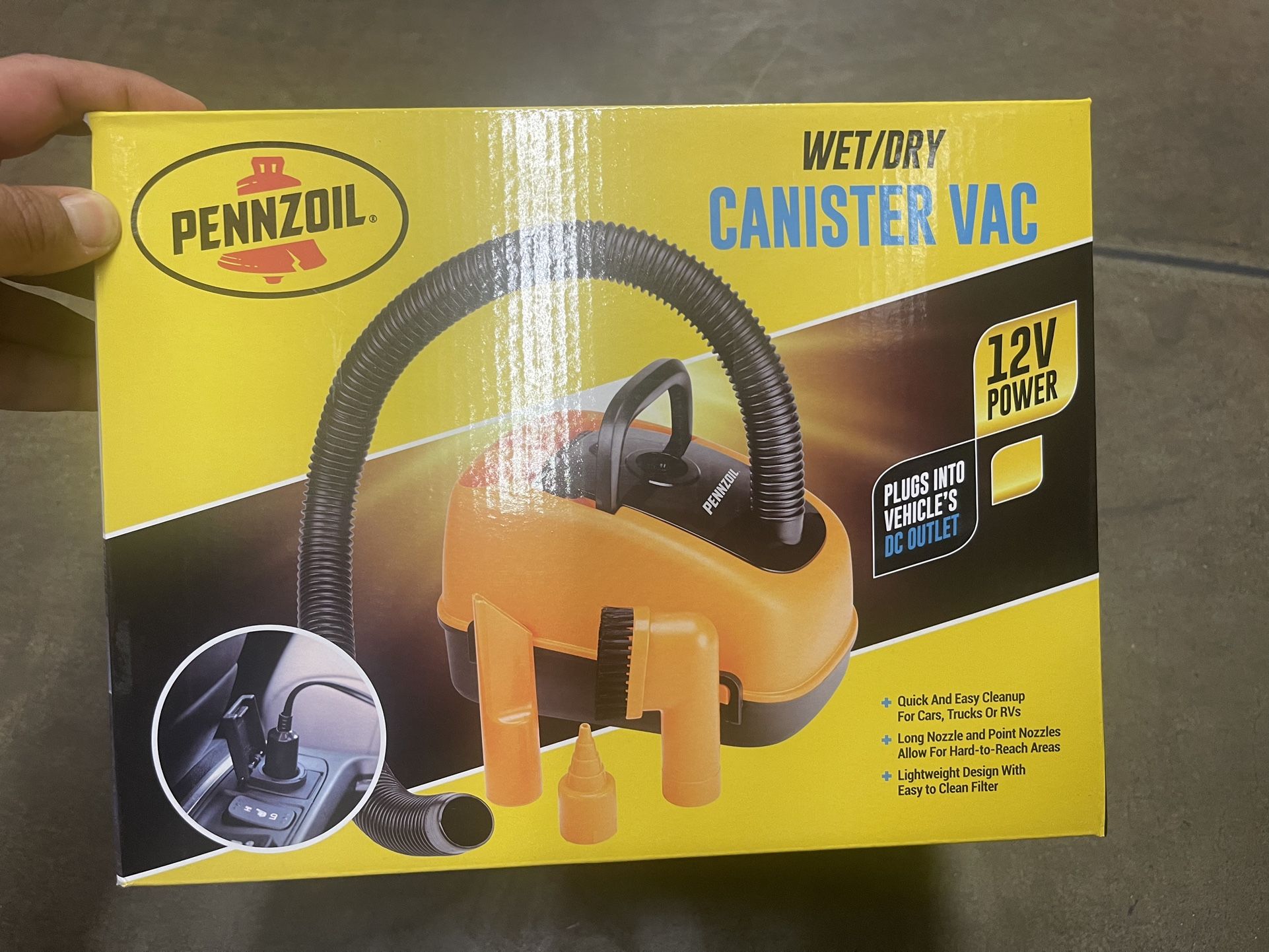 Pennzoil Wet/Dry Canister Vac - 12V Power
