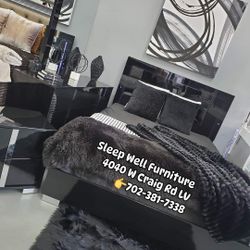 🙋‍♂️4pc Queen Led Light Bedroom 👉Furniture Sectional Dining Table Sets Bunk Beds Avail 