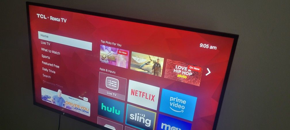 TCL TV 75in  With Remote And TV Mount