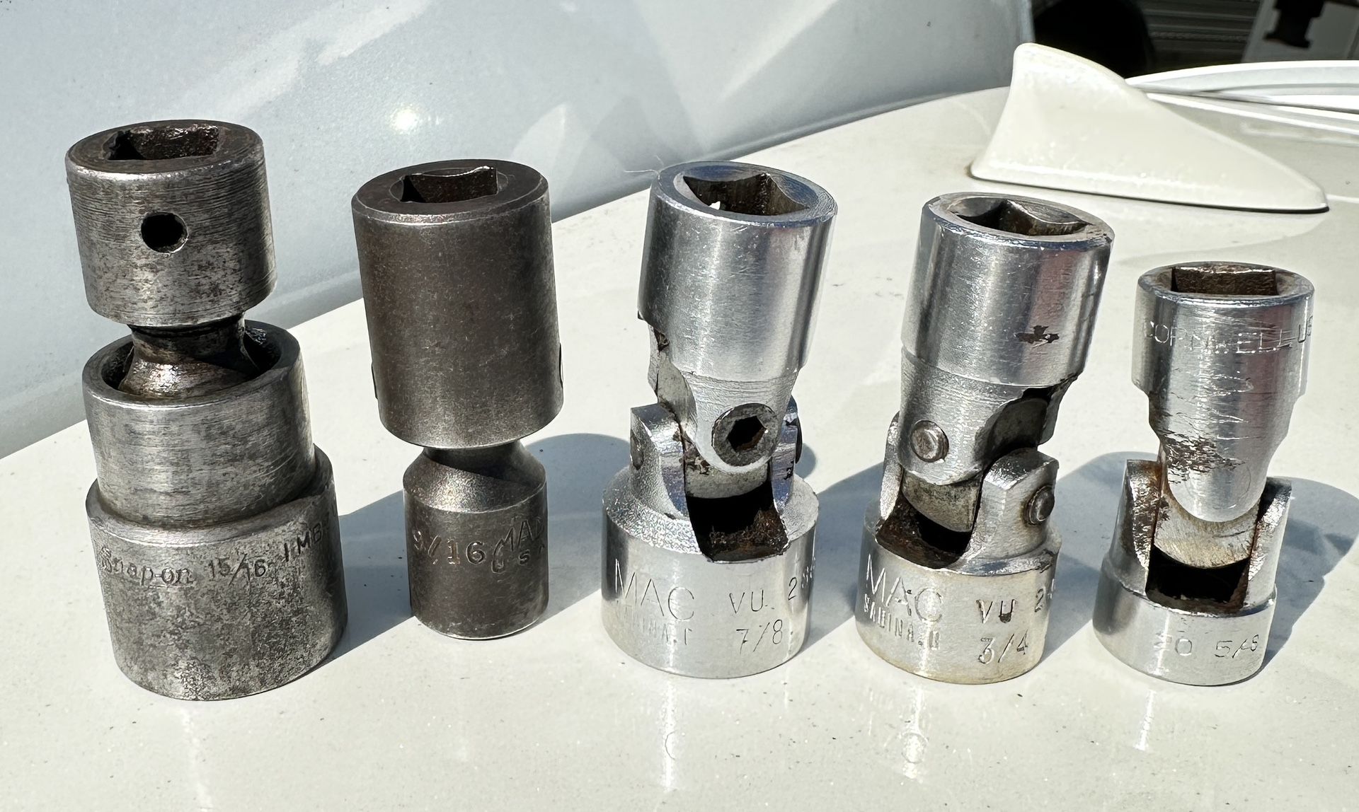 Mac /Snap-On /Cornwell 1/2” Drive Swivel Sockets. All Firm And Hold Position