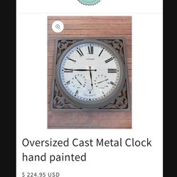 Patio Yard Decorations Giant Clock Was $200 Metal