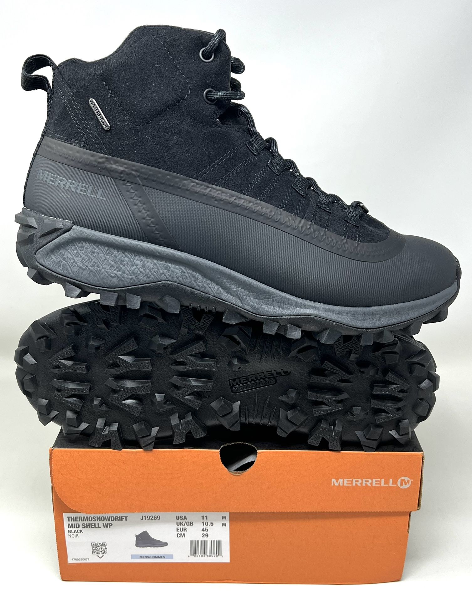 Merrell J19269 Thermo Snowdrift Mid Shell Waterproof Snow Boots - Men's 11