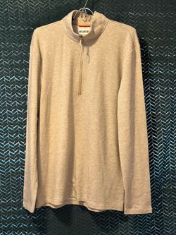 Wear first Men's Knit Jersey Quarter Zip Pullover with Long Sleeves