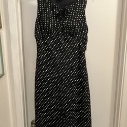 Sweet Woman’s Dress. New! Never Worn. Size 12. Black & White Small Polka Dots.