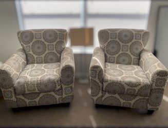 Pair of Patterned Armchairs