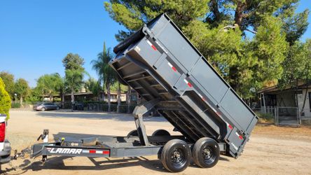 lamar 14000 GVW Dump trailer 14 footer