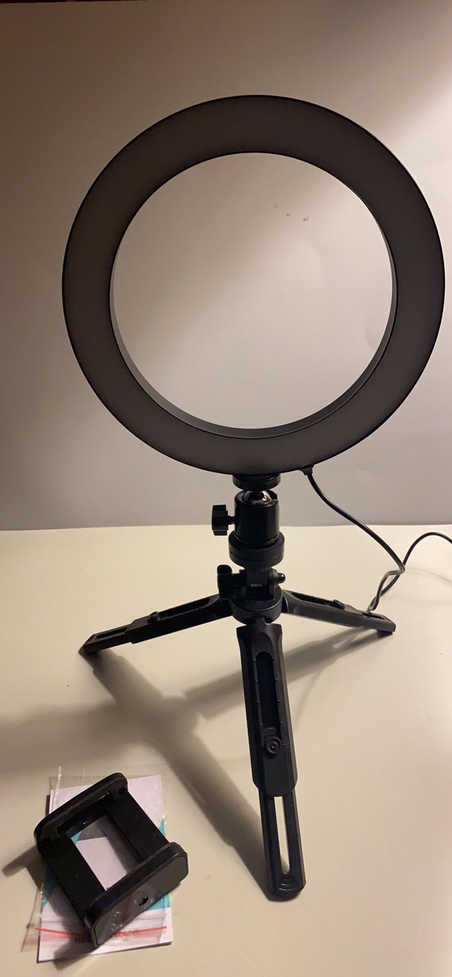 10 inches ring light with desk tripod stand