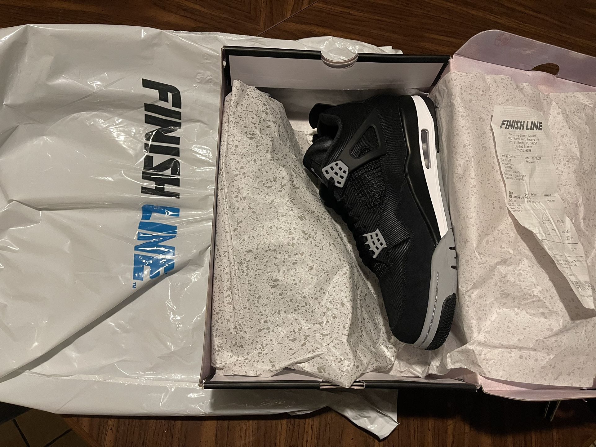 Jordan 4 “NEW” Black Canvas Size 11 ($315 Price Firm) “NO Rush in Selling” Or Trade