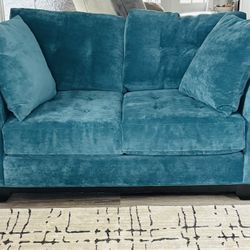 Teal Loveseat (minimal use)